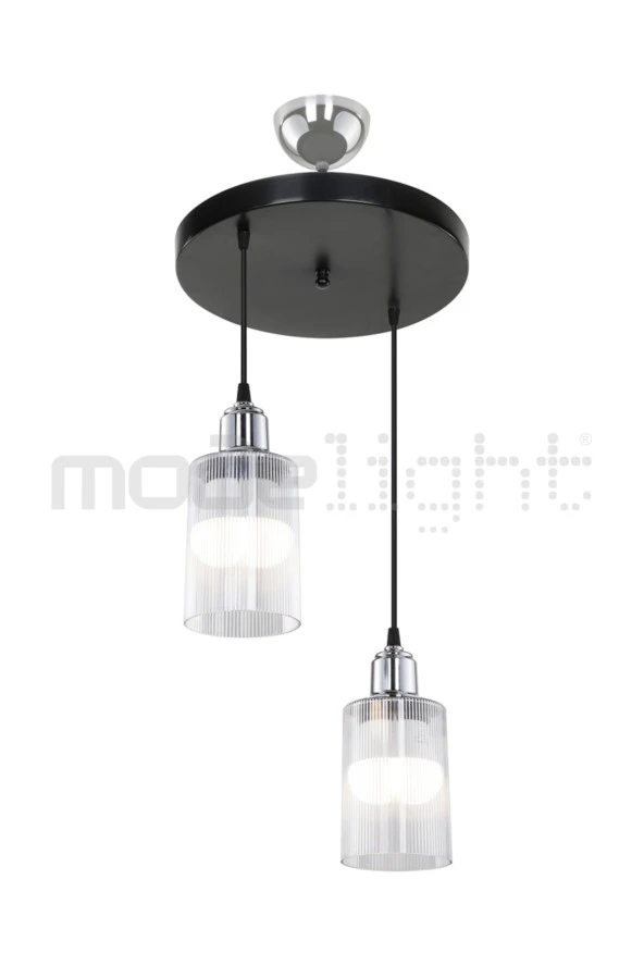 Modelight Aksel 2li Siyah / Krom - Resim 3