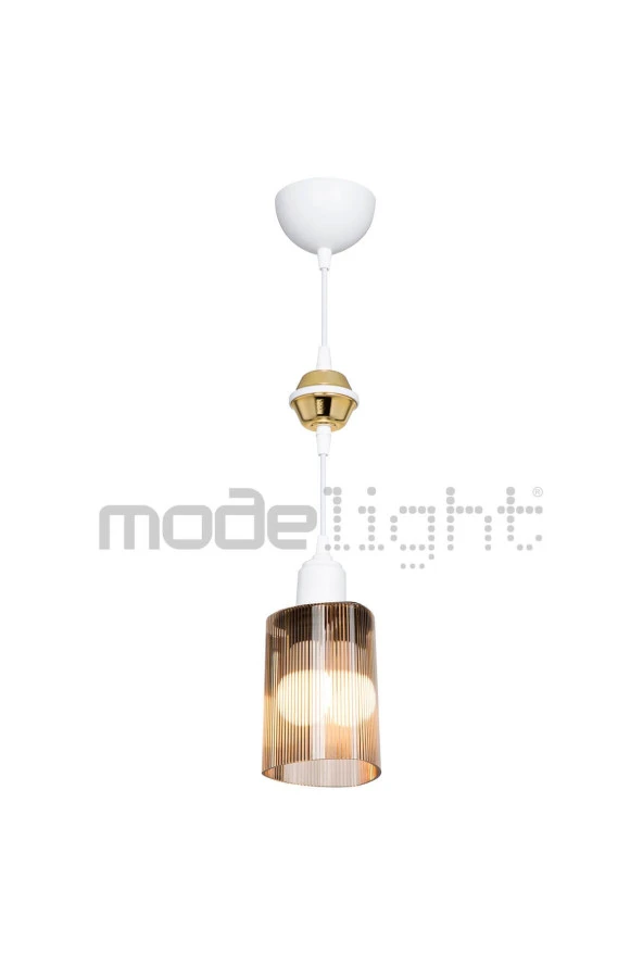 Modelight Akses Tekli Bal Camlı Beyaz Sarkıt Salon-oturma-çocuk-yatak Odası-yemek Odası-antre-mutfak ürün görseli 1