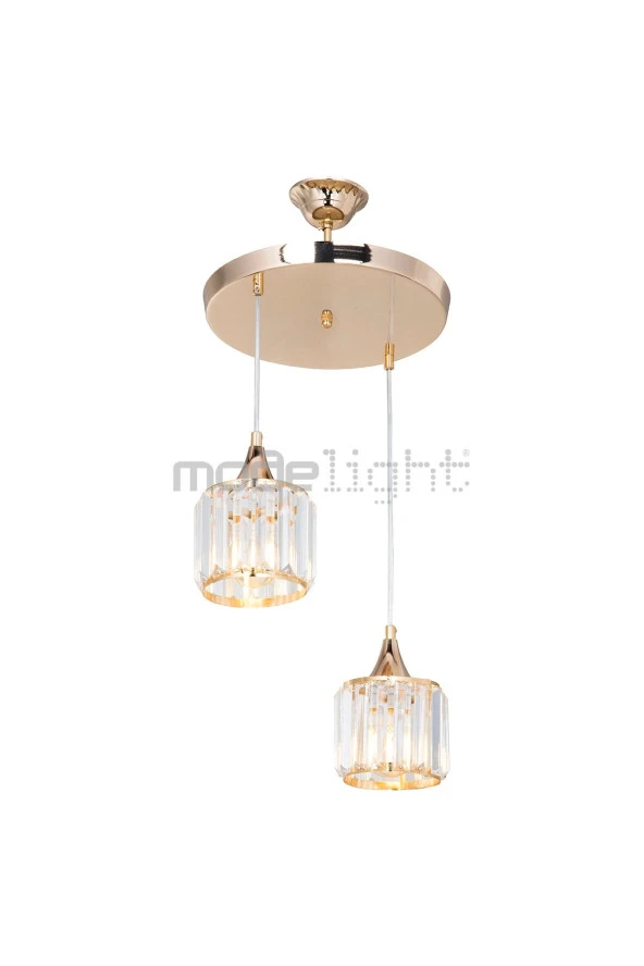 Modelight Aytaç Avize Ikili Gold - Resim 2