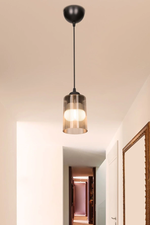 Modelight Bal Optik Promo Sarkıt Çift Ampul Görünümlü Cam Avize ürün görseli 1