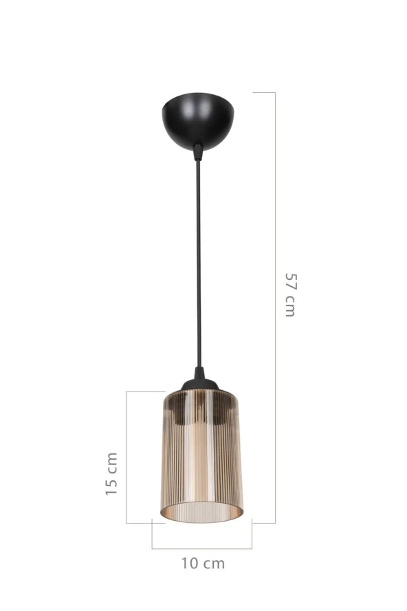 Modelight Bal Optik Promo Sarkıt Çift Ampul Görünümlü Cam Avize - Resim 4
