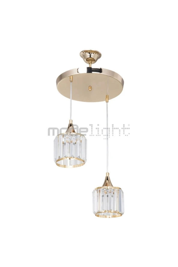 Modelight Aytaç Avize Ikili Gold - Resim 3