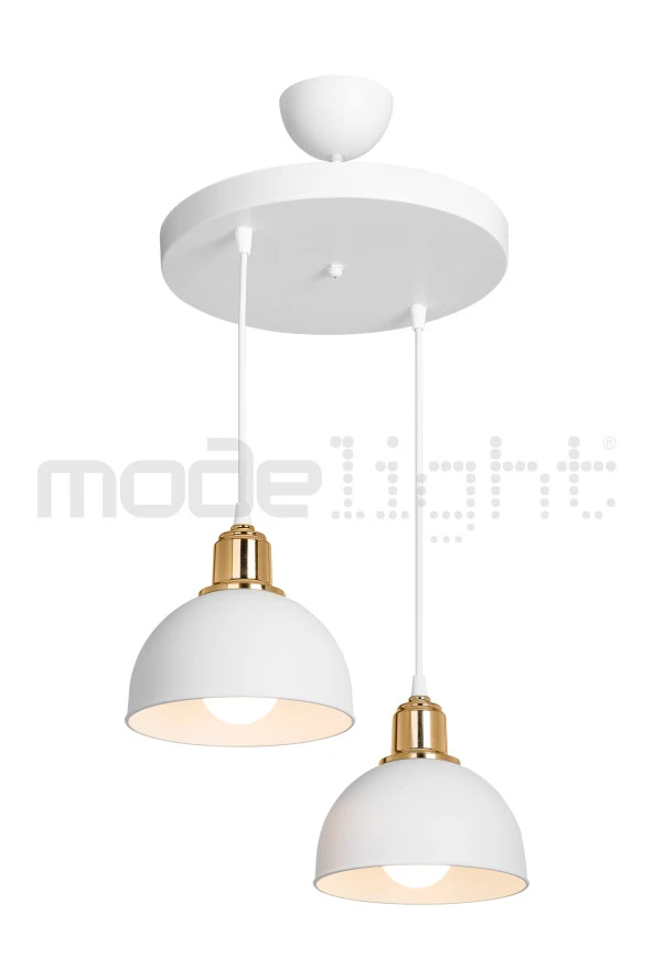 Modelight BELLA 2Lİ AVİZE BEYAZ SALON-OTURMA ODASI-ÇOCUK ODASI-YEMEK-YATAK ODASI--ANTRE-MUTFAK ürün görseli 1