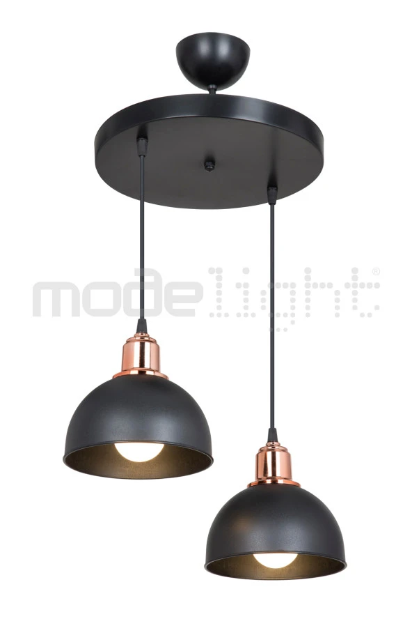 Modelight BELLA 2Lİ AVİZE SİYAH SALON-OTURMA ODASI-ÇOCUK ODASI-YEMEK-YATAK ODASI--ANTRE-MUTFAK ürün görseli 1