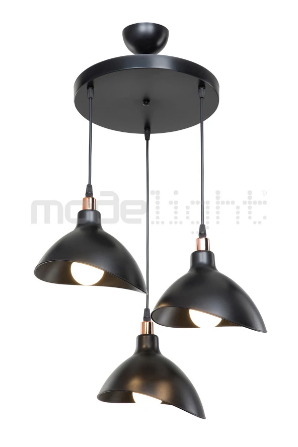 Modelight ESTA 3LÜ AVİZE SİYAH SALON-OTURMA ODASI-ÇOCUK ODASI-YEMEK-YATAK ODASI--ANTRE-MUTFAK ürün görseli 1