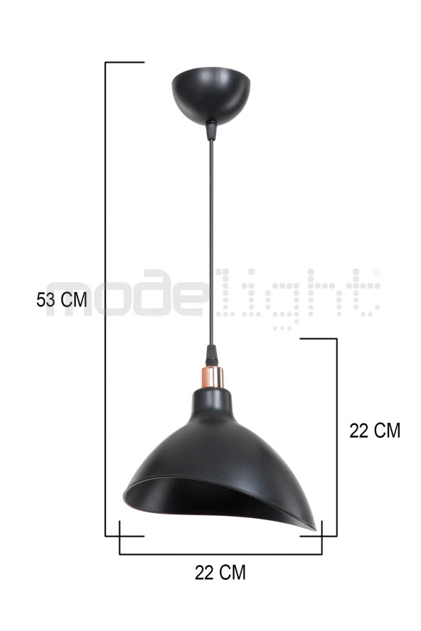 Modelight ESTA TEKLİ SARKIT SİYAH SALON-OTURMA ODASI-ÇOCUK ODASI-YEMEK-YATAK ODASI--ANTRE-MUTFAK ürün görseli 1