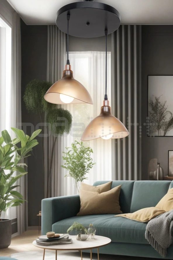 Modelight ESTA 2Lİ AVİZE BAL SALON-OTURMA ODASI-ÇOCUK ODASI-YEMEK-YATAK ODASI--ANTRE-MUTFAK ürün görseli 1