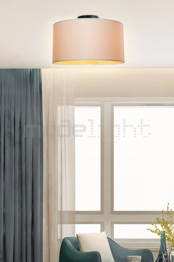 Modelight GOZA 38 CM SİLİNDİR PLAFONYER AVİZE FİNLİN KREM SALON-OTURMA-ÇOCUK-YEMEK-YATAK ODASI--ANTRE-MUTFAK ürün görseli 1