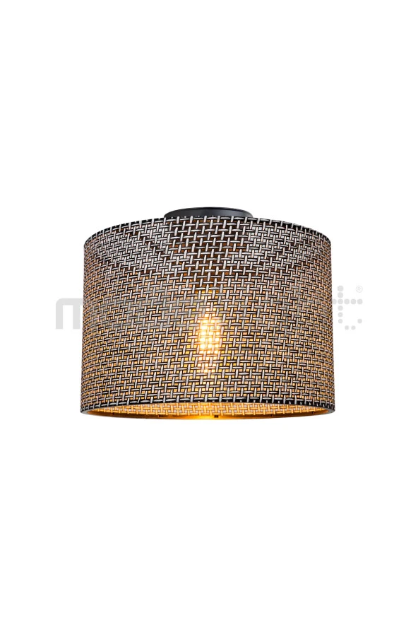 Modelight GOZA 30 CM SİLİNDİR PLAFONYER AVİZE SİYAH ARTI DESEN SALON-ÇOCUK-YEMEK-YATAK ODASI-ANTRE-MUTFAK ürün görseli 1