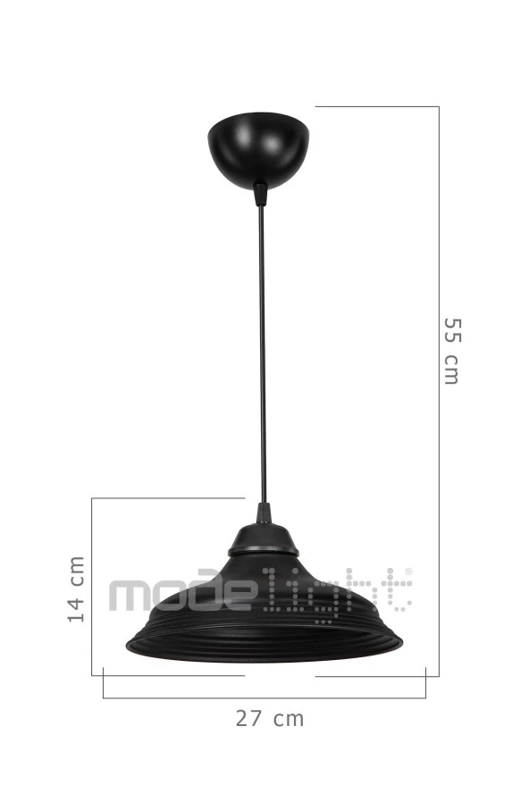 Modelight Lama Metal Sarkıt Siyah ürün görseli 1