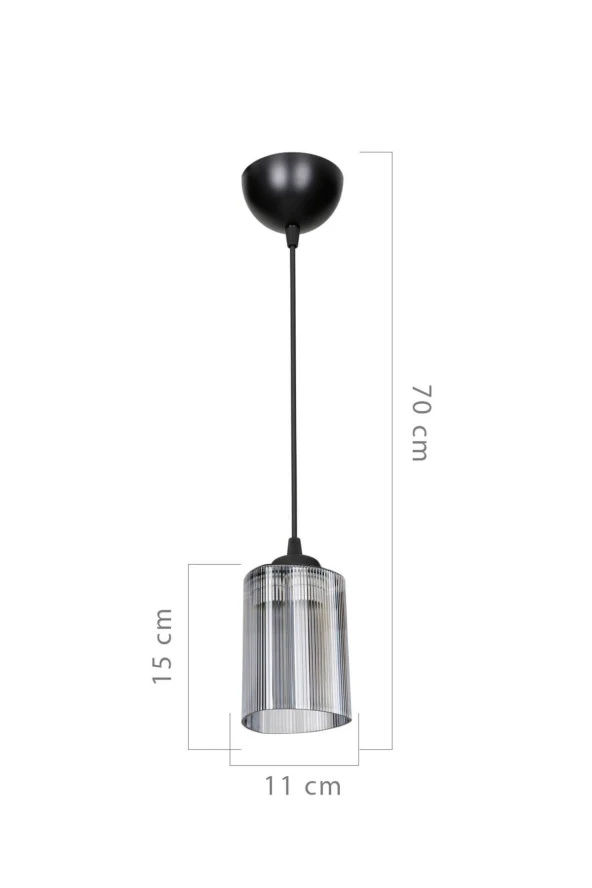 Modelight Optik Üçgen Füme Sarkıt ürün görseli 1