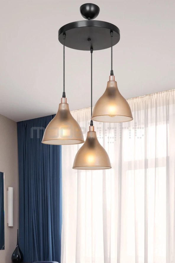 Modelight RONDA 3LÜ ÇEMBER AVİZE BAL SALON-OTURMA ODASI-ÇOCUK ODASI-YATAK ODASI-YEMEK ODASI-ANTRE-MUTFAK ürün görseli 1