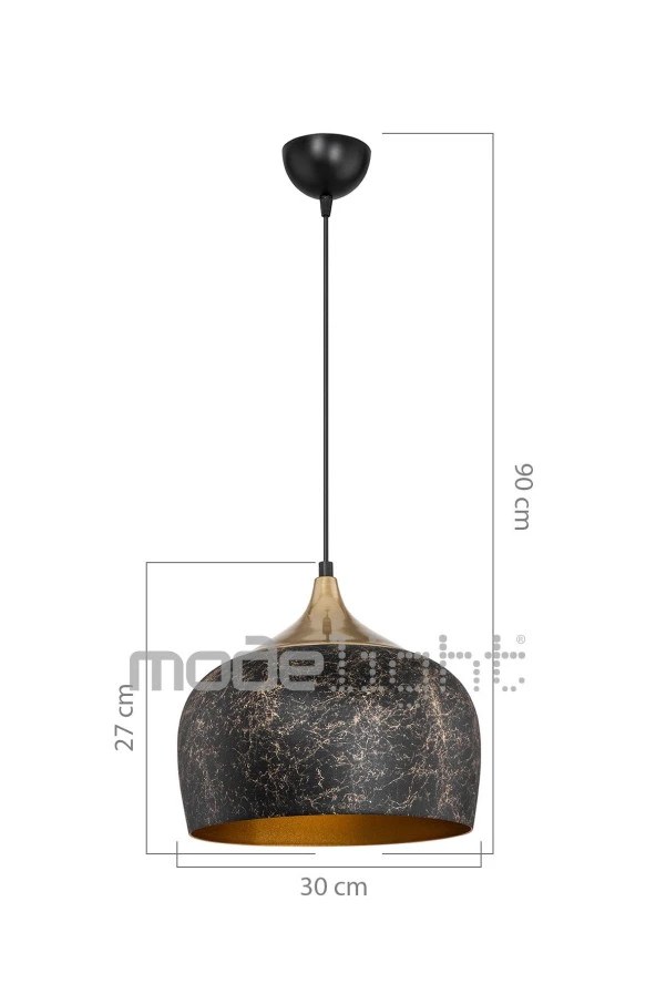 Modelight Sante Metal Sarkıt Siyah - Resim 4