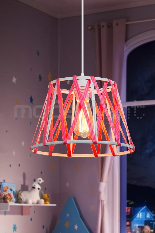 Modelight ŞEBNEM TEKLİ SARKIT PEMBE SALON-OTURMA ODASI-ÇOCUK ODASI-YEMEK-YATAK ODASI--ANTRE-MUTFAK ürün görseli 1
