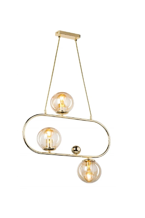 Modelight Tabal 3’Lü Avize Gold ürün görseli 1