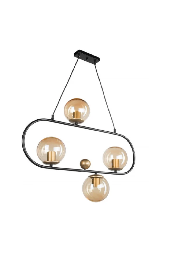 Modelight Tabal 4’Lü Avize Siyah - Resim 3
