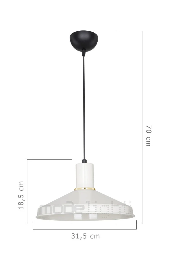 Modelight Taso Tekli Sarkıt Krem - Resim 2