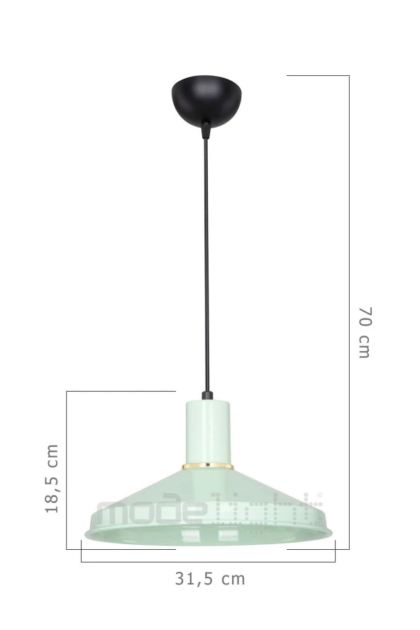 Modelight Taso Tekli Sarkıt Mint Yeşili - Resim 3