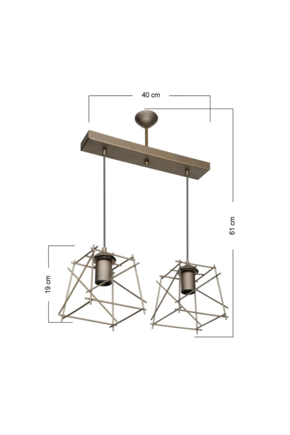 Modelight Tilbe 2Li Avize - Resim 4