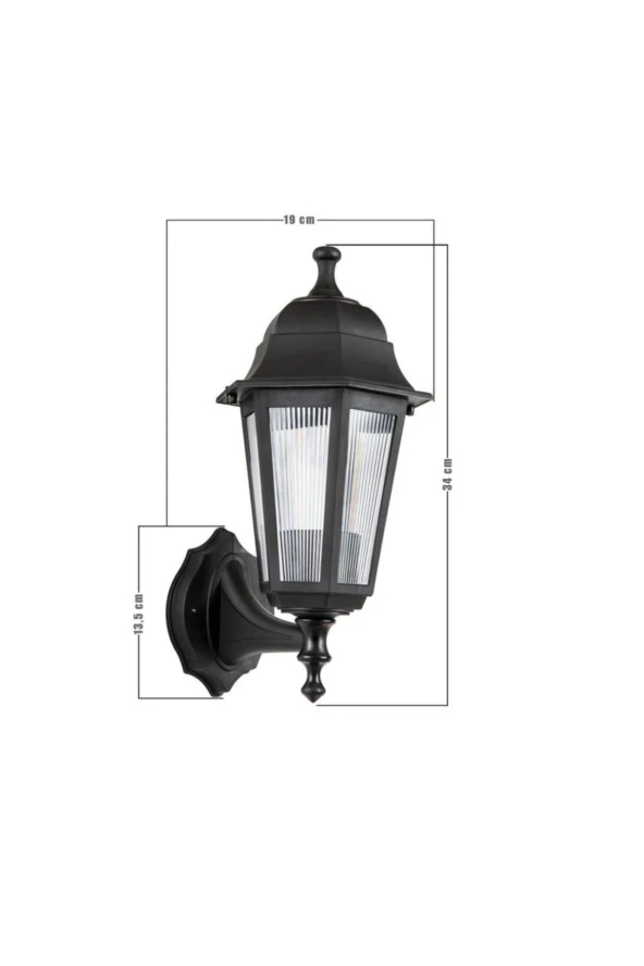 Modelight Optik Altıgen Aplik Siyah - Resim 4