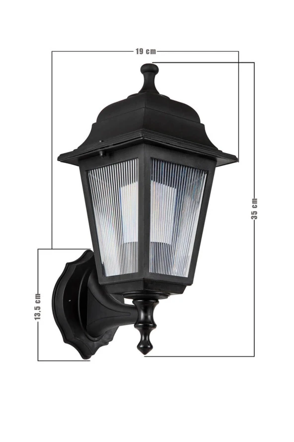 Modelight Optik Kare Aplik Siyah - Resim 4