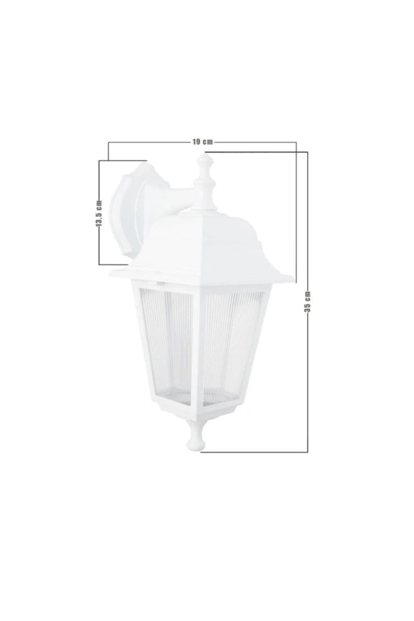 Modelight Optik Kare Ters Aplik Beyaz - Resim 4