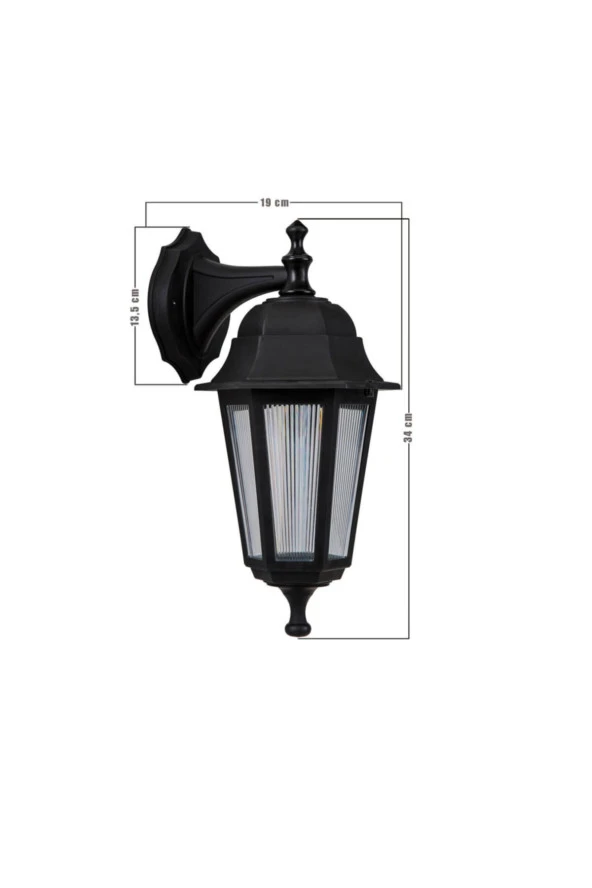 Modelight Optik Altıgen Ters Aplik Siyah - Resim 4