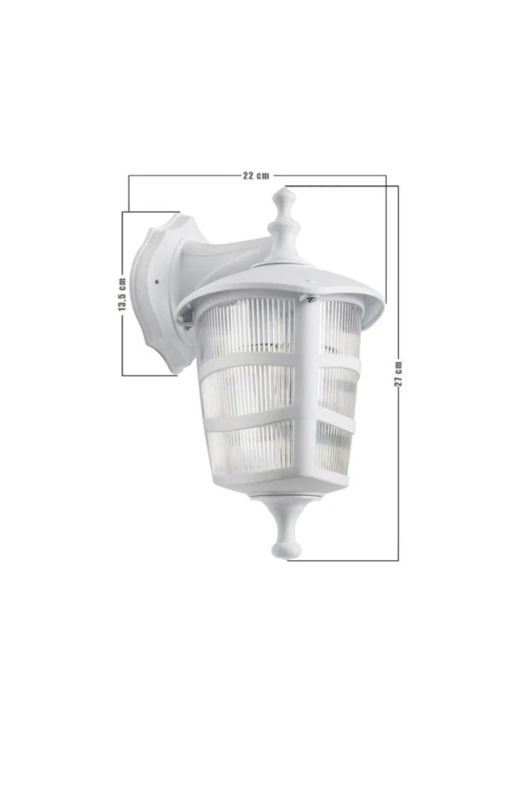 Modelight Optik Üçgen Ters Aplik Beyaz - Resim 4
