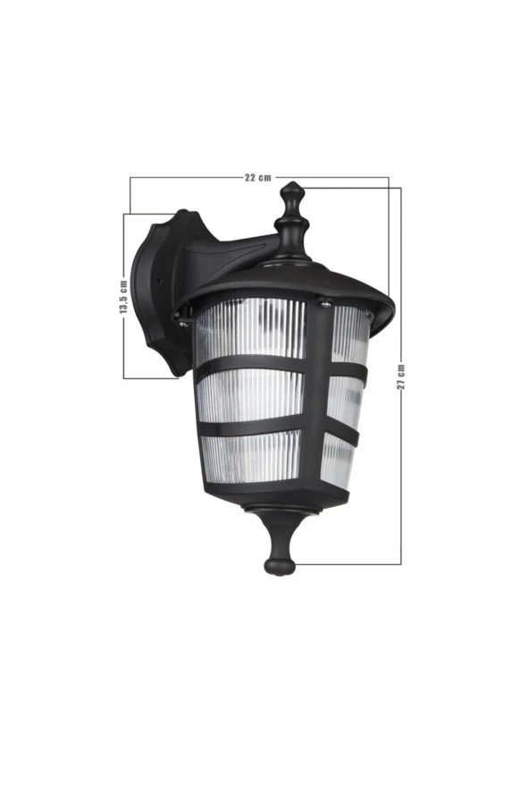 Modelight Optik Üçgen Ters Aplik Siyah - Resim 4