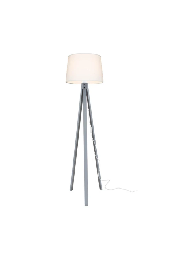 Modelight Deko Lambader Gri Ayak / Krem Şapka - Resim 3