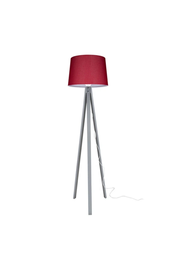 Modelight Deko Lambader Gri Ayak / Bordo Şapka - Resim 3