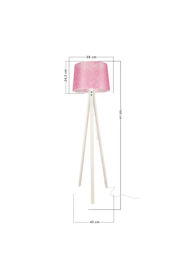 Modelight Deko Lambader Krem Ayak / File Pembe Şapka - Resim 4