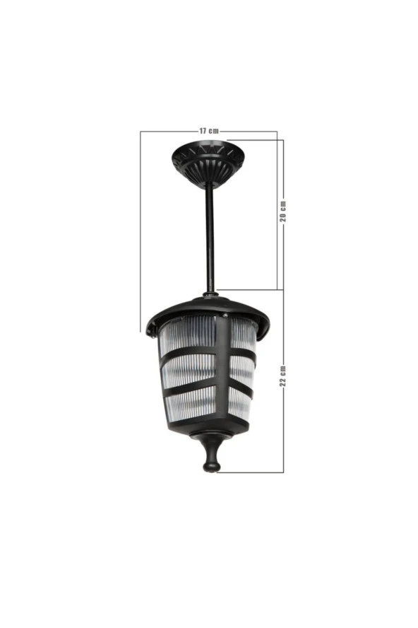 Modelight Optik Üçgen Sarkıt Siyah - Resim 4