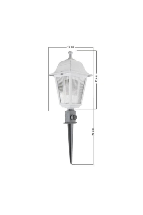 Modelight Optik Çime Saplama Kare Beyaz - Resim 2