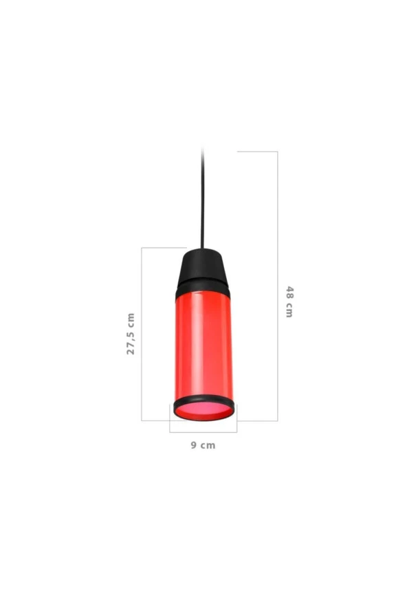 Modelight Kapsul Ağaç Feneri Kırmızı - Resim 3