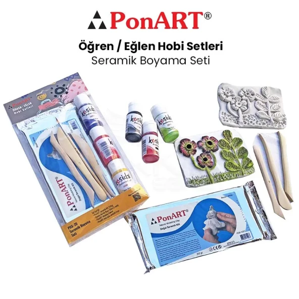 Ponart Seramik Boyama Seti PHS-20 ürün görseli 1