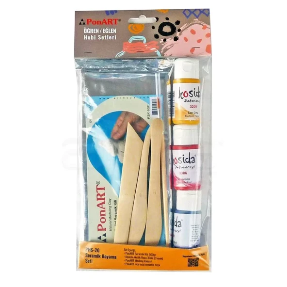 Ponart Seramik Boyama Seti PHS-20 - Resim 2
