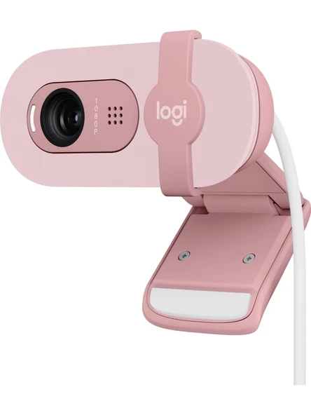 Logitech Brio 100 Pembe Full HD 1080P Mikrofonlu Webcam ürün görseli 1