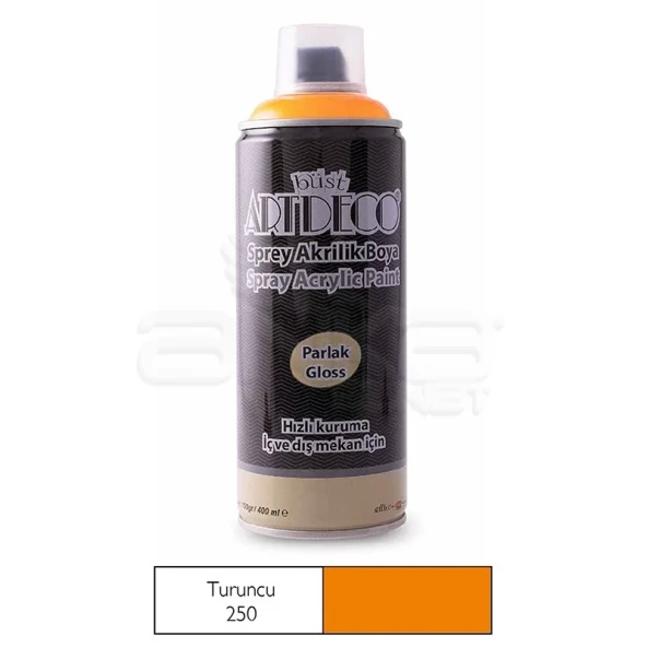 Artdeco Akrilik Sprey Boya 400ml 250 Turuncu ürün görseli 1