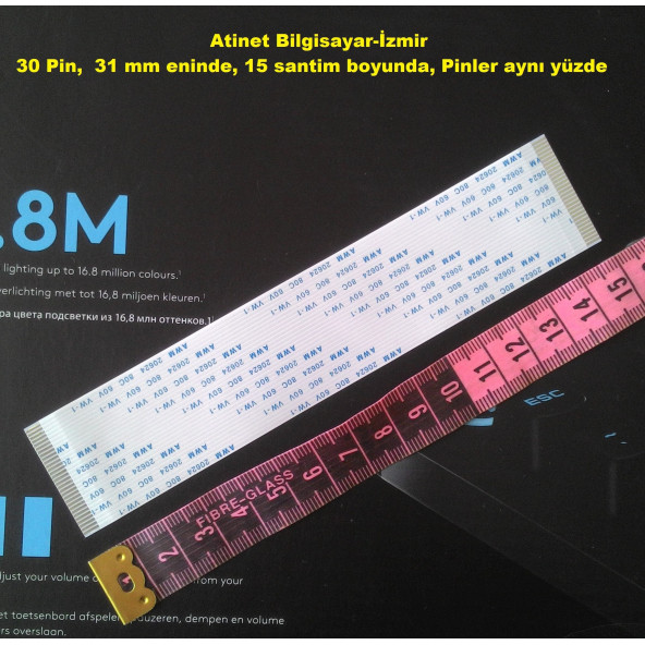 Awm 20624 80C 60V Vw-1 Flex Şerit Kablo 30 Pin. Eni 3Cm 30-1-15A ürün görseli 1