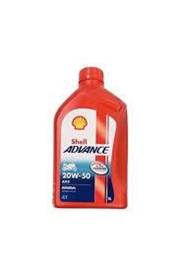 MOTOSİKLET MOTOR YAĞI 1 LT SHELL 20W-50 4T ADVANCE ürün görseli 1