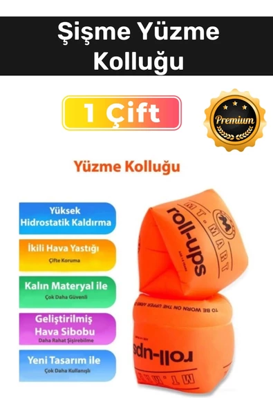 Özel Üretim Pvc Malzeme Kolu Saran Hava Yastıklı Her Yaşa Uygun Şişme Yüzme Kolluğu ürün görseli 1