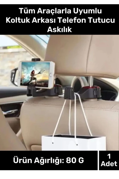 Özel Üretim Tüm Araçlarla Uyumlu Sağlam Otomobil Araba Oto Koltuk Arkası Telefon Tutucu Askılık ürün görseli 1