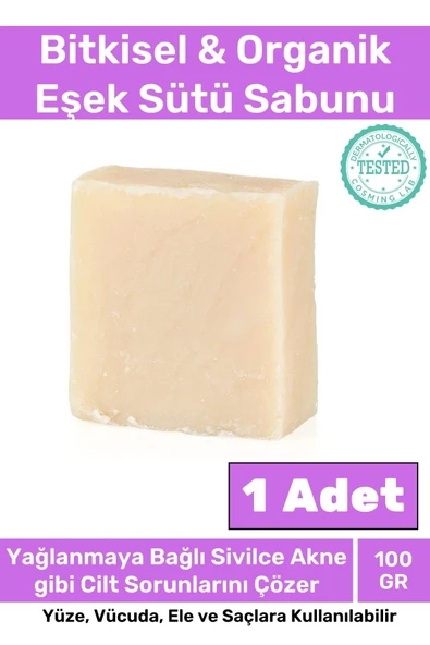 Özel Üretim Doğal Bitkisel El Yüz Vücut Saç Cilt Orijinal Vegan Eşek Sütü Sabunu ürün görseli 1