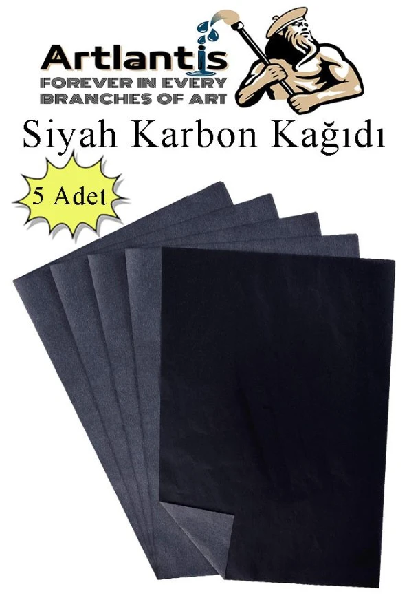 Siyah Karbon Kağıdı A4 5 Adet 21x29,7 cm Kopya Kağıdı Transfer Kağıdı Renkli Karbon Kağıdı ürün görseli 1