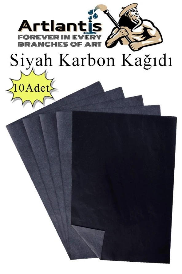 Siyah Karbon Kağıdı A4 10 Adet 21x29,7 cm Kopya Kağıdı Transfer Kağıdı Renkli Karbon Kağıdı ürün görseli 1