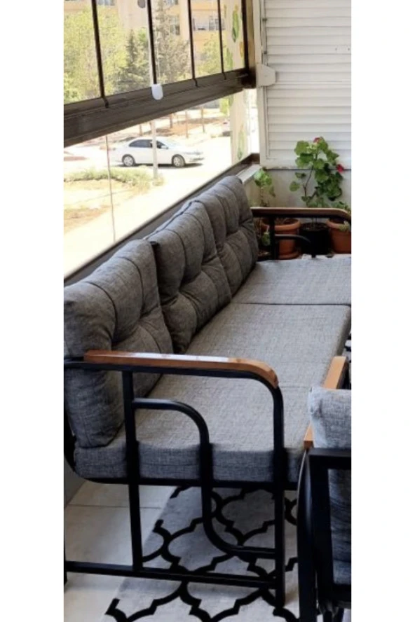 Serdemdizayn 3 Lü Bahçe Balkon Koltuk ürün görseli 1