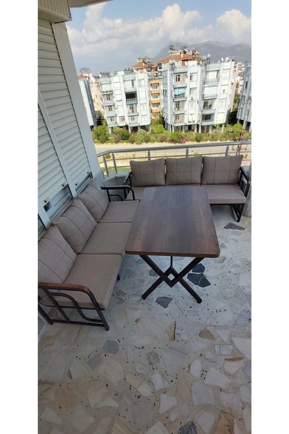 Serdemdizayn 3-3-masa Bahçe Balkon Takımı ürün görseli 1