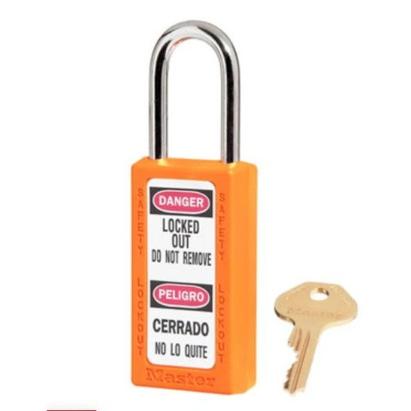 Masterlock 4110RJ Uzun Kanca Asma Kilit Lockout Tagout ürün görseli 1
