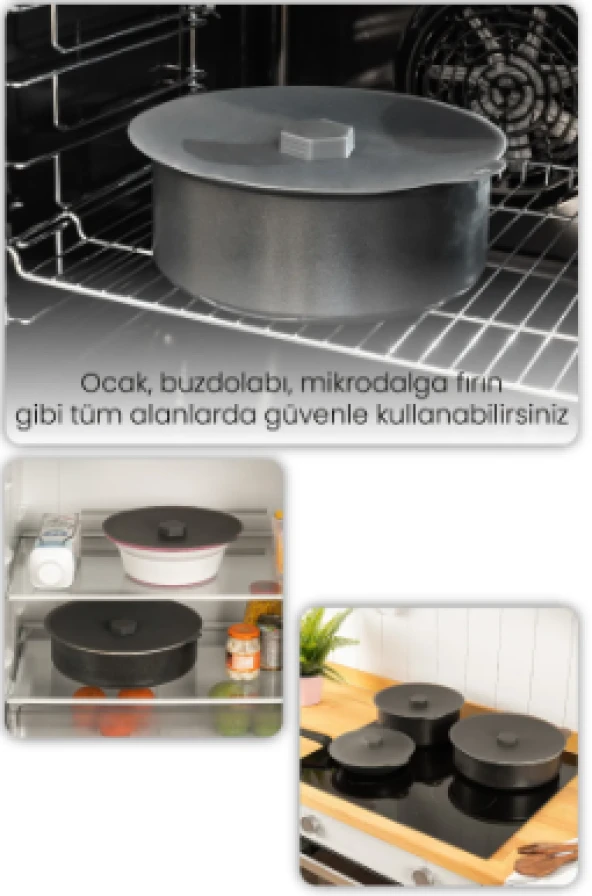 SİLİKON TENCERE KAPAK 2Lİ 21-25CM ürün görseli 1